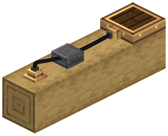 Close up: a connector, a support with the wire passing through it, and a connector on the edge of a Modular Table
